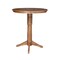 International Concepts Round 36 in Round Top Pedestal Table with 12 in Leaf, 42.1 in H, Distressed Oak, 36 in W, 48 in L K42-36RXT-27B-6B-2 - alternate 2
